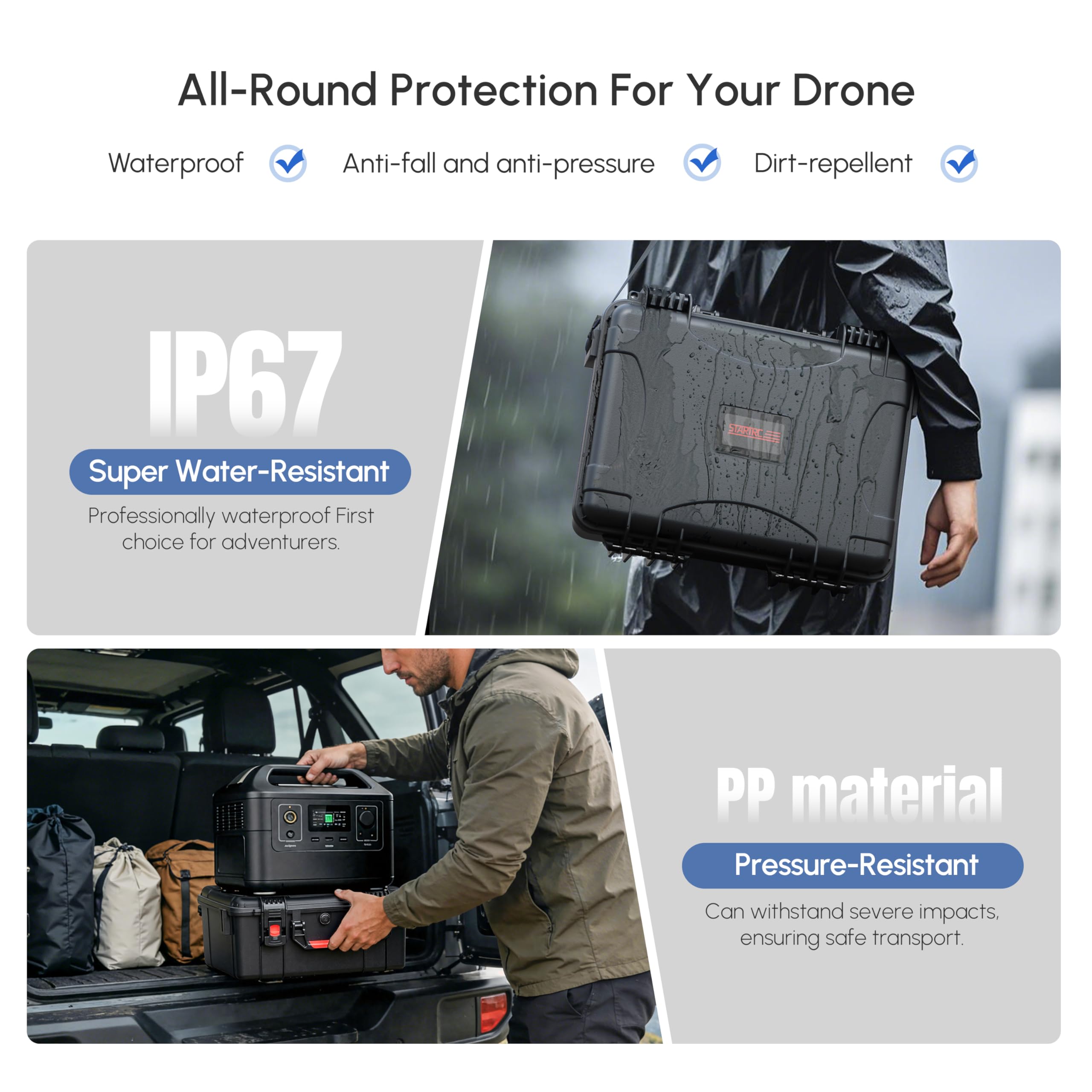 Waterproof Hard Case for DJI A - Drone Controller Hood 评论和价格