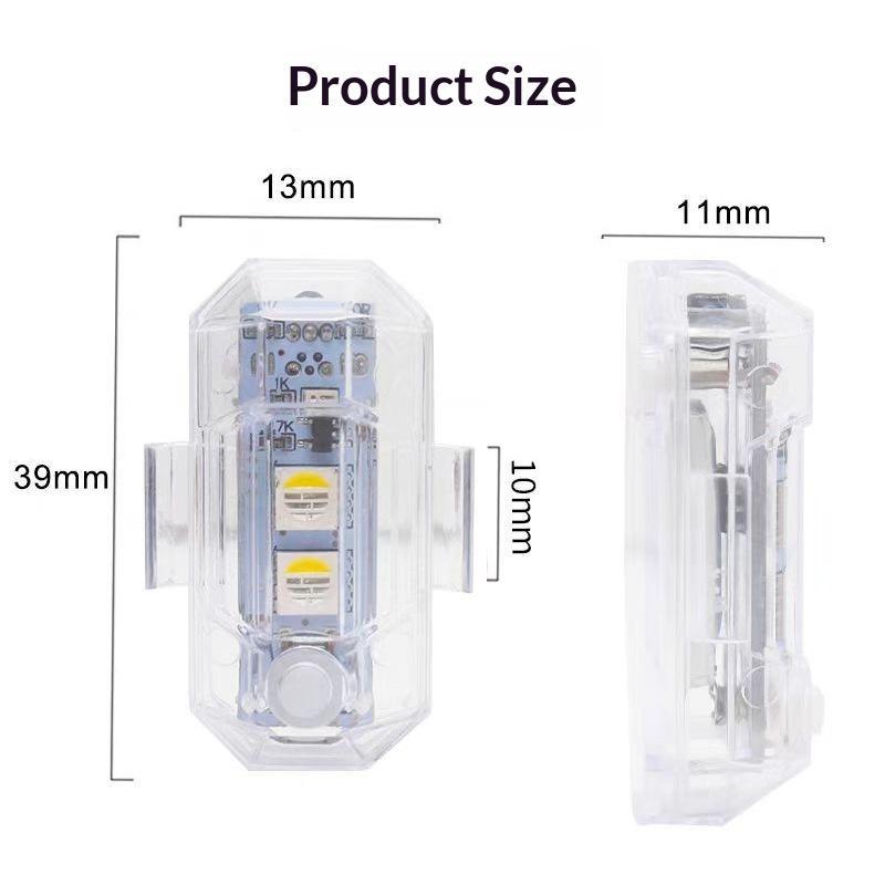 Motorcycle LED RGB Warning Lig - Drone Strobe Light 评论和价格